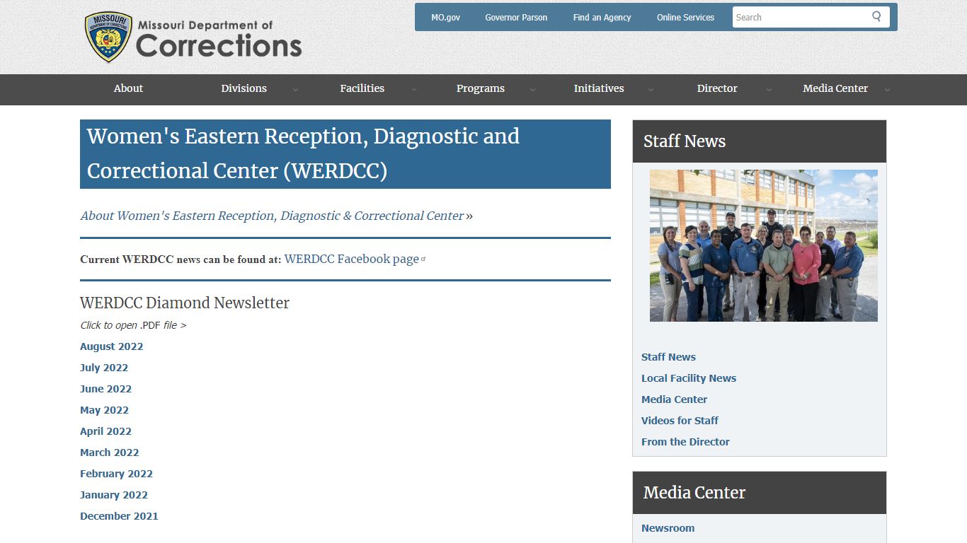 Women's Eastern Reception, Diagnostic and Correctional Center (WERDCC ...